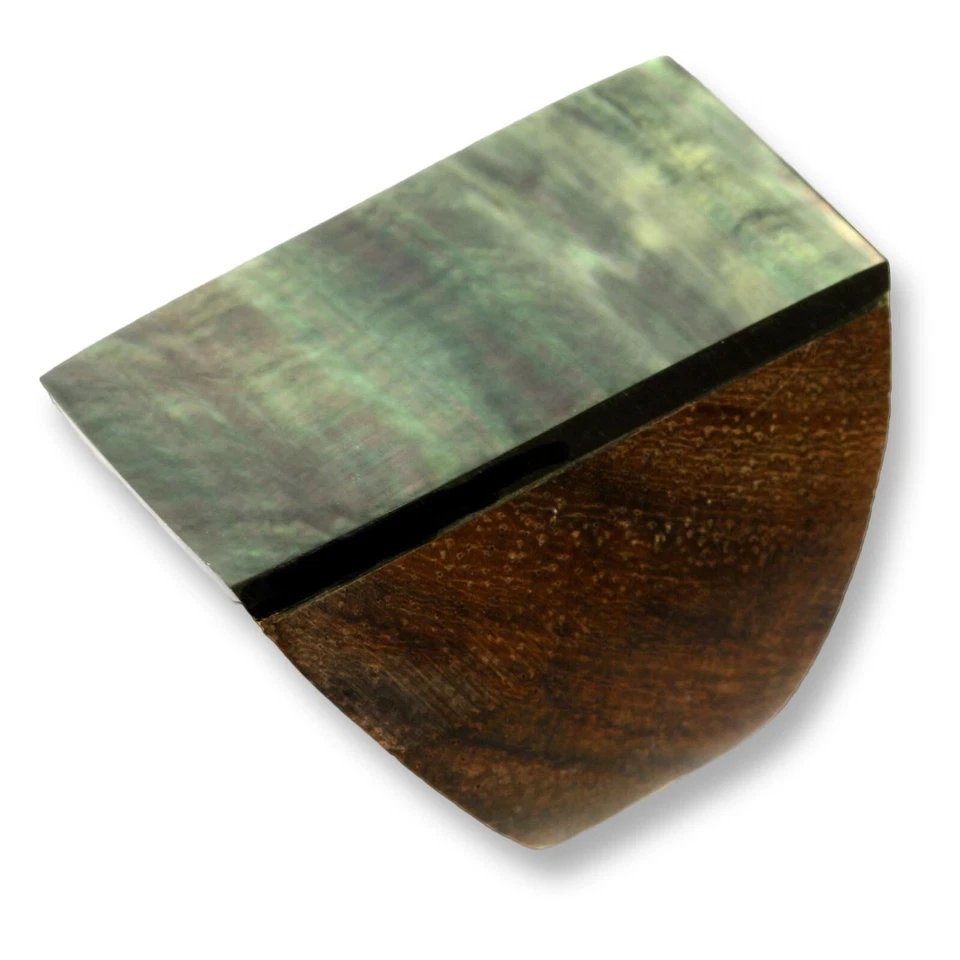 Edler Ring Holz Holzring dunkles Perlmutt Muschel Natur Schmuck AR168 - Bild 1 von 1