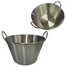 Cazo Grande Para Carnitas Stainless Steel Wok comal Fry 27-1/2''W x 16-1/2''H