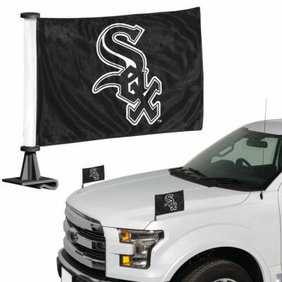 Fanmats Chicago White Sox Ambassador Car Flags 2 Pack Mini Auto Flags 4in X 6in.