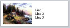 Personalized Address Labels Picturesque Farm Cottage House Art jx 668 