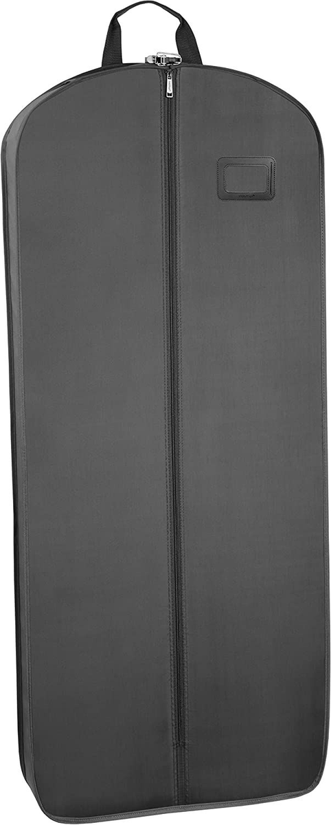 WallyBags 60" Premium Tri-Fold Travel Garment Bag With Exterior Pocket Black - M1, Mrs. Embroidery / 60-Inch