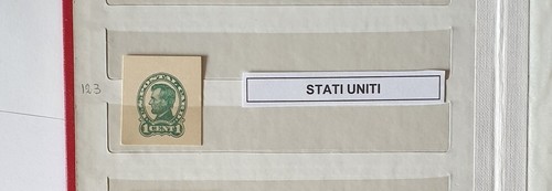 1 francobollo di CARTOLINA POSTALE USA timbrato e tagliato,inizi 900. Raro