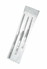 3-Piece Tweezers Set with Serrated Tips, 12”, 10”, 8”