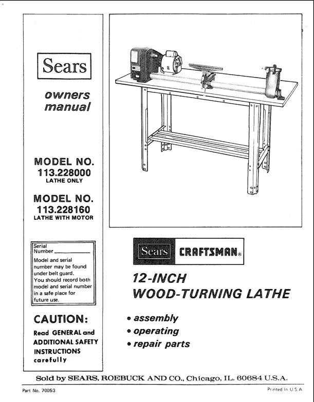 Sears craftsman 12 inch wood lathe deals