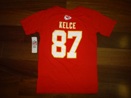 T-shirt à manches courtes pour enfants Travis Kelce Kansas City Chiefs nom et numéro joueur - Photo 1 sur 4