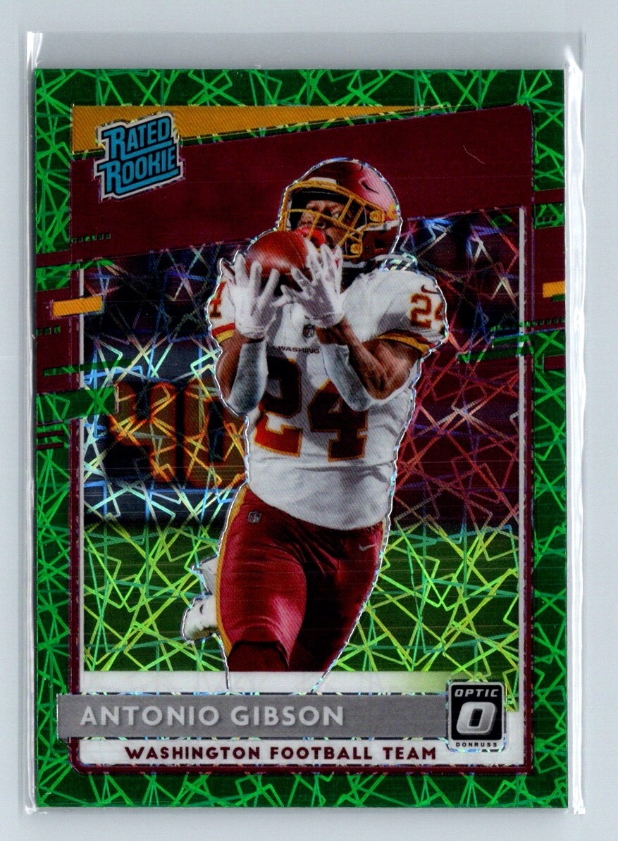 2020 Panini Donruss Optic Green Velocity Antonio Gibson #185 Rookie Card RC