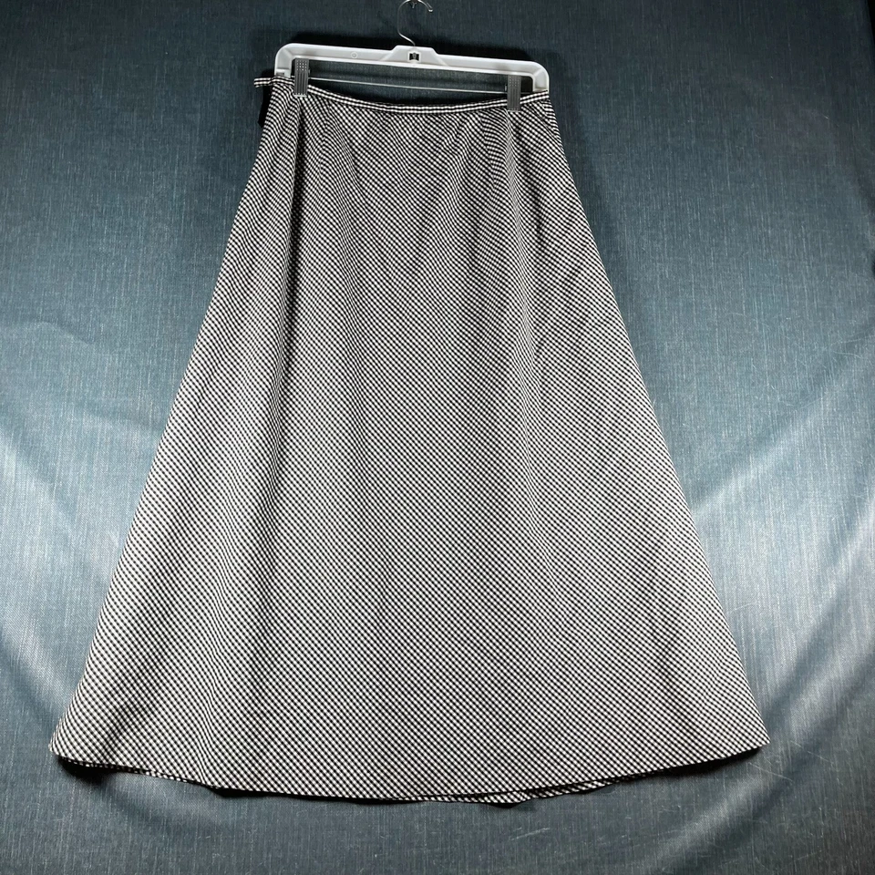 Falda Talbots Mujer Línea A Talla 10P Multicolor Cuadros Algodón Forrada Cremallera Lateral Foto 2 de 4