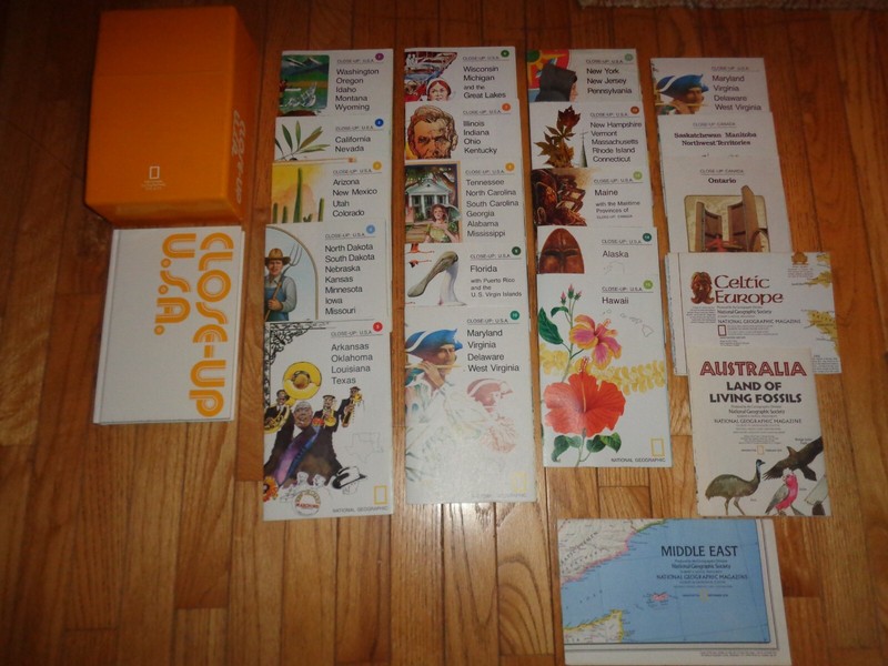 Vintage National Geographic Close Up USA 18 Maps 1 Book in Case ~1978 ~1ST Print