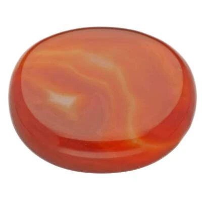 LEBENSQUELLE PLUS Carnelian Disc Stone | Flat Gemstone Massage Stone Fidget