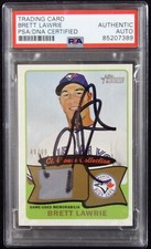 Brett Lawrie Signed 2014 Topps Heritage Clubhouse Relic Card #CCR-BL PSA Authen