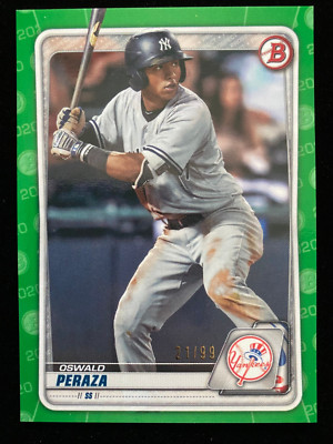 2020 Bowman Draft OSWALD PERAZA 1st Non-Auto Rookie GREEN #21/99 Angels RC SP