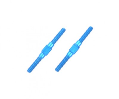 Tamiya 300054249 - Alu Li/Re-Gewindestangen 3x32mm (2) blau - Neu