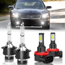 For Nissan Maxima 2007-2008 4pcs Hid Led Headlight Bulbs Highlowfog Light Kit