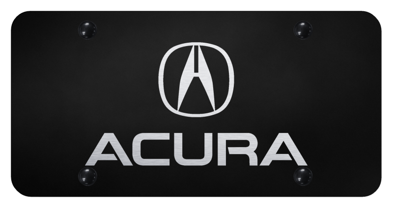Acura Dual Logo Nameplate Laser Etched License Plate Official Licensed