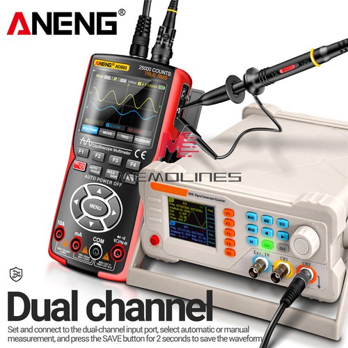ANENG AOS03 3-in-1 Handheld Multimeter Digital Oscilloscope Signal Generator USA - Picture 3 of 23