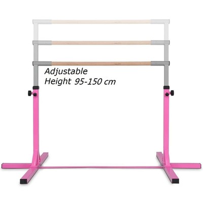 Sbarra Ginnastica Per Bambini Regolabile In Altezza - Per Danza E Allenamento, Legno Di Faggio, Base Stabile - Foto 8