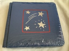 Creative Memories 7" x 7" Blue Patriotic Scrapbook Album Stars - BRAND NEW 
