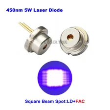 450nm 5W blue laser diode with FAC, compressed spot technology, square spot
