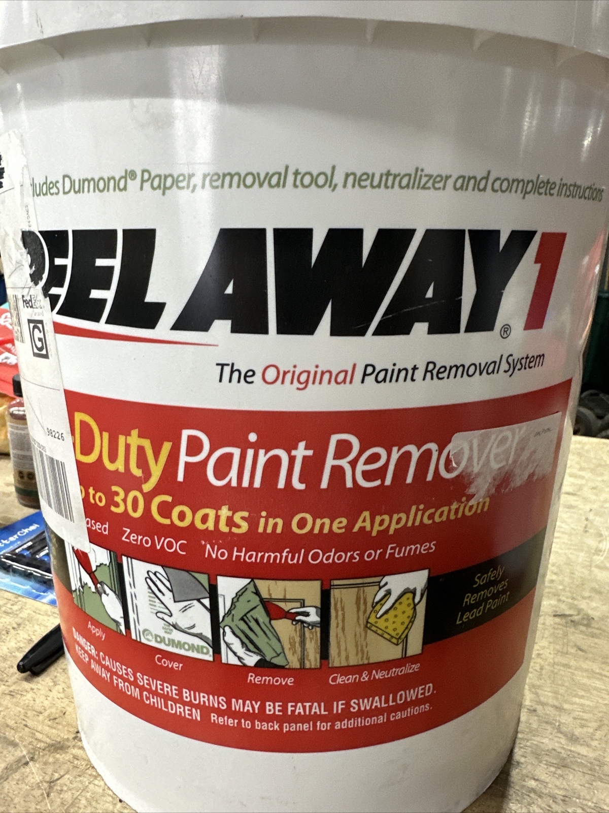 Dumond Peel Away 1, HeavyDuty Paint Remover 5 Gallon Pail NEW SEALED