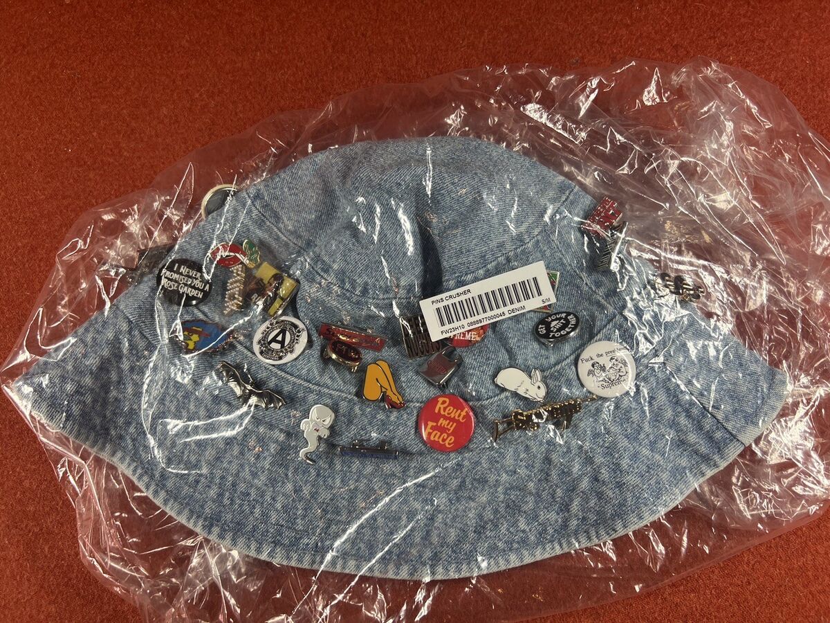 SUPREME PINS BLUE DENIM CRUSHER HAT Small Medium S/M FW23 SUPREME PINS BLUE DENIM CRUSHER HAT Small Medium S/M FW23