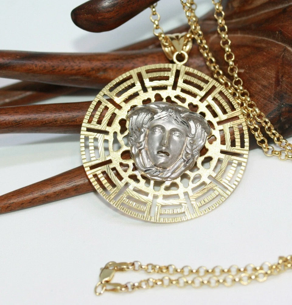 New Versace 14K 585 Yellow White Solid Gold 2