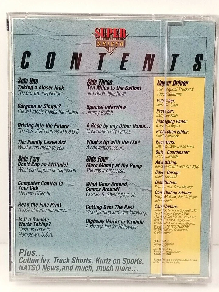 Super Driver - Original Trucker's Tape Magazine - October 1993 - Jimmy Buffet - Image 2 of 3