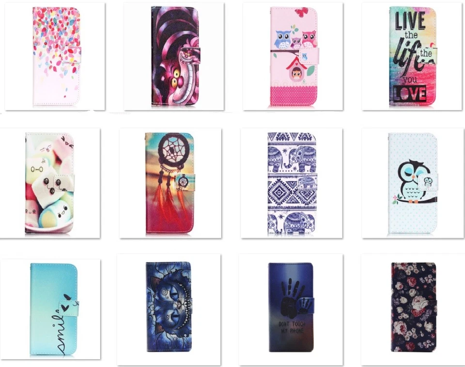  FLIP WALLET PU LEATHER CASE COVER WITH  STAND CARD HOLDER FOR  PHONES - Image 2 of 2