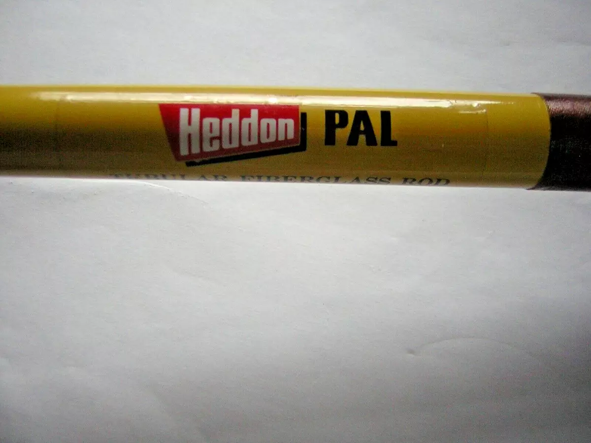 Vintage Heddon Pal Tubular Fiberglass MODEL 8510 Spinning Rod 2-piece & 8  1/2 ft