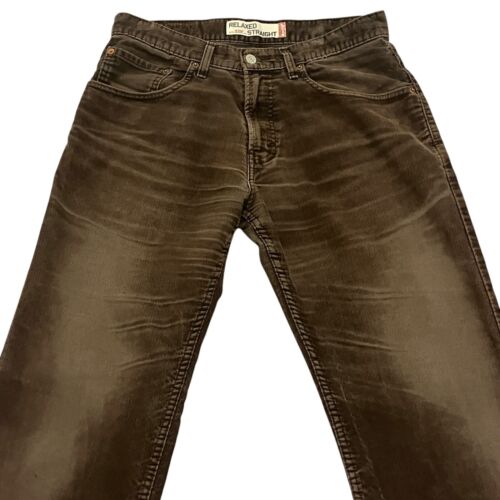 Levi's 559 Corduroy Jeans Relaxed Straight Fit Brown Mens 31W 29L Cotton/Poly - Picture 2 of 16