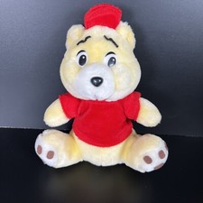 Vintage Plush Appeal 10 Tan Bear Plush Red Cap Hat Shirt Tongue