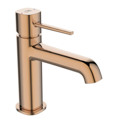 BADLAND Waschtischarmatur Kleine POLA Rosegold Waschtischbatterie + Click-Clack