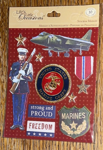 K&Company Life’s Little Occasion Marines Freedom Proud Jet✈️Airplane Stars Badge - Picture 2 of 3