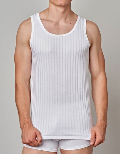 Intimo Da Uomo NUOZA Canottiera Uomo Pacco Da 3 100% Cotone Canottiera-Nero Canotta Palestra Uomo - Foto 11