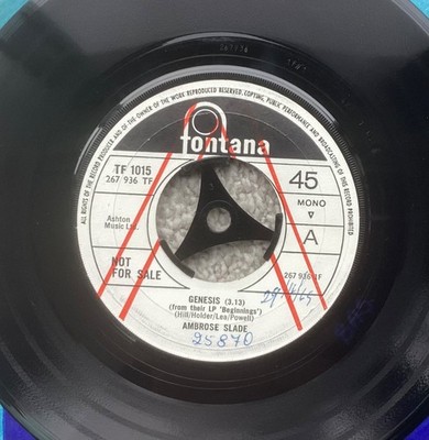AMBROSE SLADE - Genesis - Super Rare Debut Single - Promo Copy