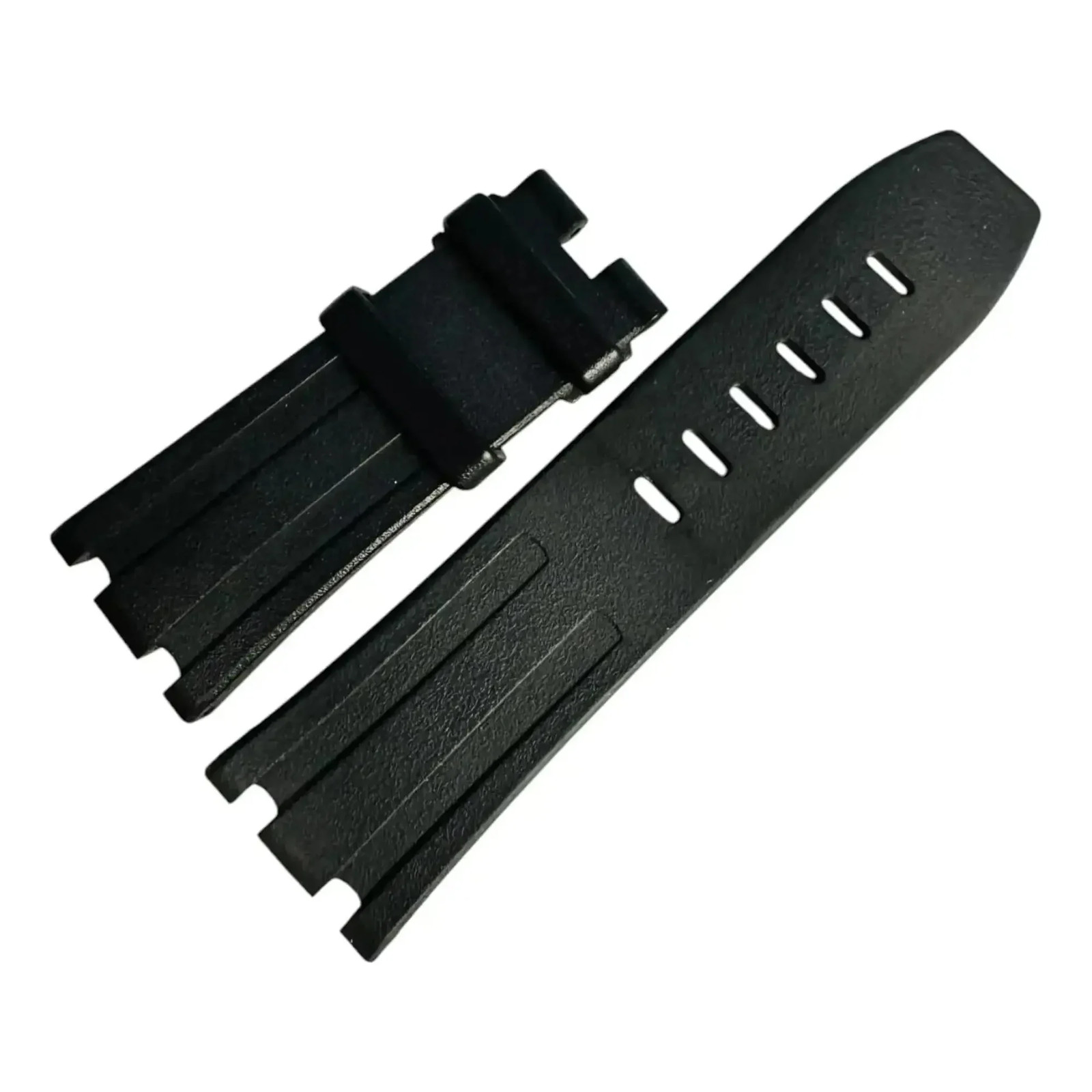 Audemars Piaget 28mmx24mm Royal Oak Offshore Black Rubber Diver Strap