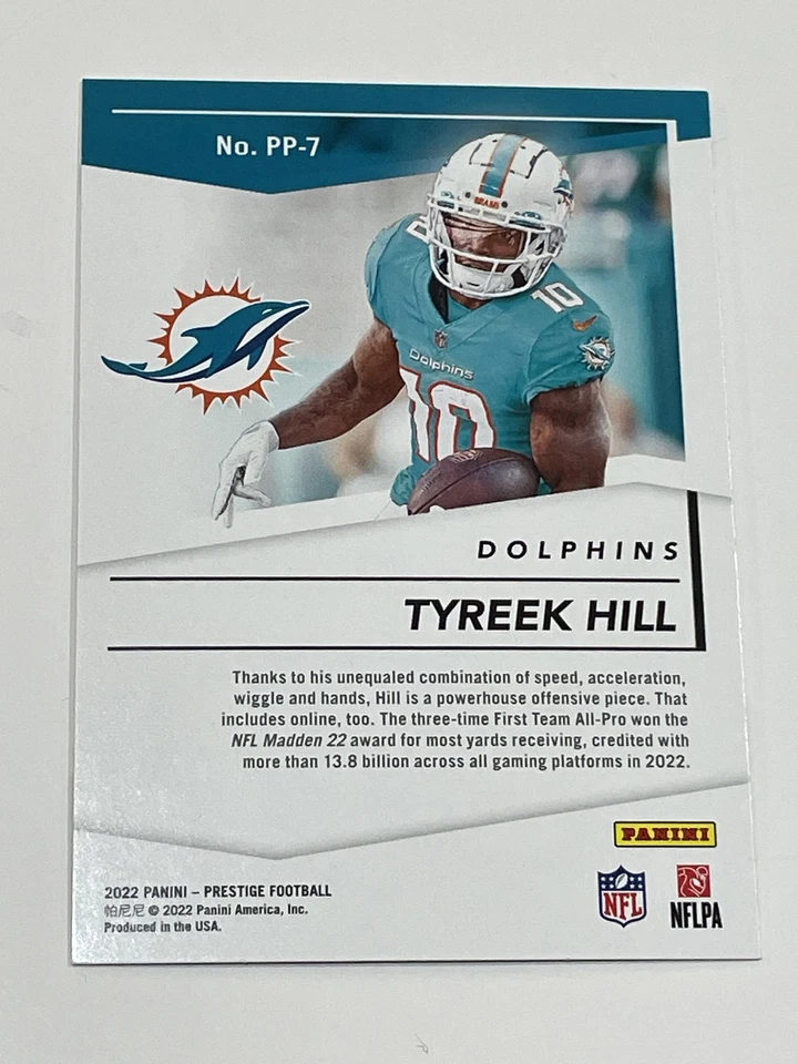 2022 Prestige Football Prestigious Picks - Tyreek Hill - Miami Dolphins - Image 2 of 2