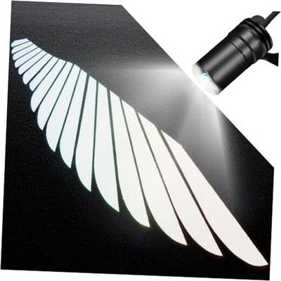 2026 Upgraded 2PCS Motorcycle LED Underglow Kit with Angel Wing Projector White