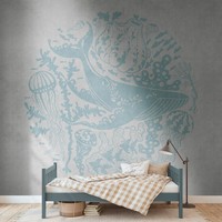 Livingwalls The Wall, Fische, Blau, Grau 383061