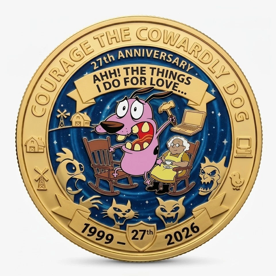 Courage the cowardly dog 27th Anniversary 1999-2026 Coin