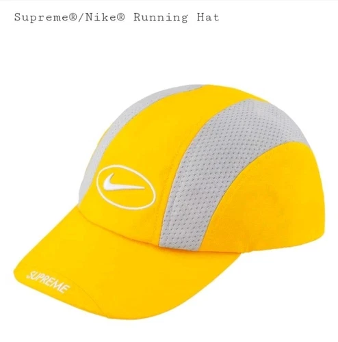 Casquette chapeau de course Supreme Nike Air Max SS25 jaune rare épuisée taille unique