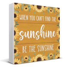 Inspirational Sunflower Decor Motivational Quote Sunflower Wooden Sign for
