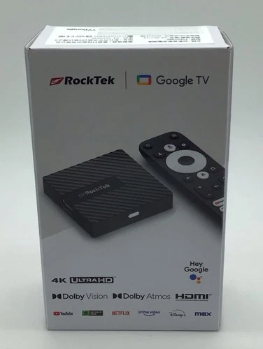 RockTek GB1 TV Dongle With Remote, Google TV, 4k Ultra HD