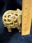 Gorgeous Carved Soap Stone Elephant With Baby Elephant Inside Figurine — photo 7
