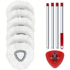 Replacement Head Base for O Cedar Spin Mop 6 Mop Handle and 1 Mop Base Combo Set