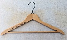 Robert Hall Clothes RETAIL NJ 1970 Wood Hanger Heavy Coat Suit Jacket Pant Combo