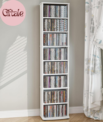 CD Tower Storage Rack, 8-Tier CD Storage Shelf with Adjustable Shelves DVD Stand