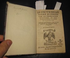 1576 Persius - Giovann' Antonio Vallone Le oscurissime Satire Pignatelli Napoli