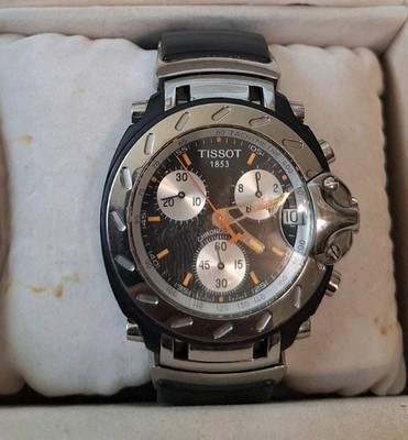Tissot T-Race Quartz Chronograph Stainless Steel & Black Ceramic 40MM T472 Read