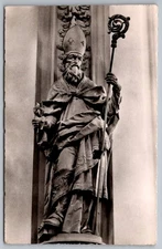 Stiftskirche Waldsassen Kirchenvater Augustinus Statue Vintage Postcard