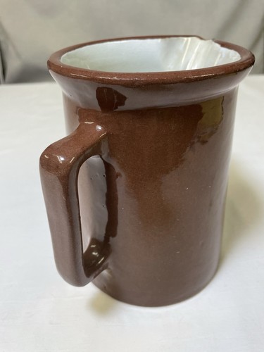 Vintage Weller Pottery Redware Brown Milk Syrup Glazed Pitcher 6” - Picture 3 of 8